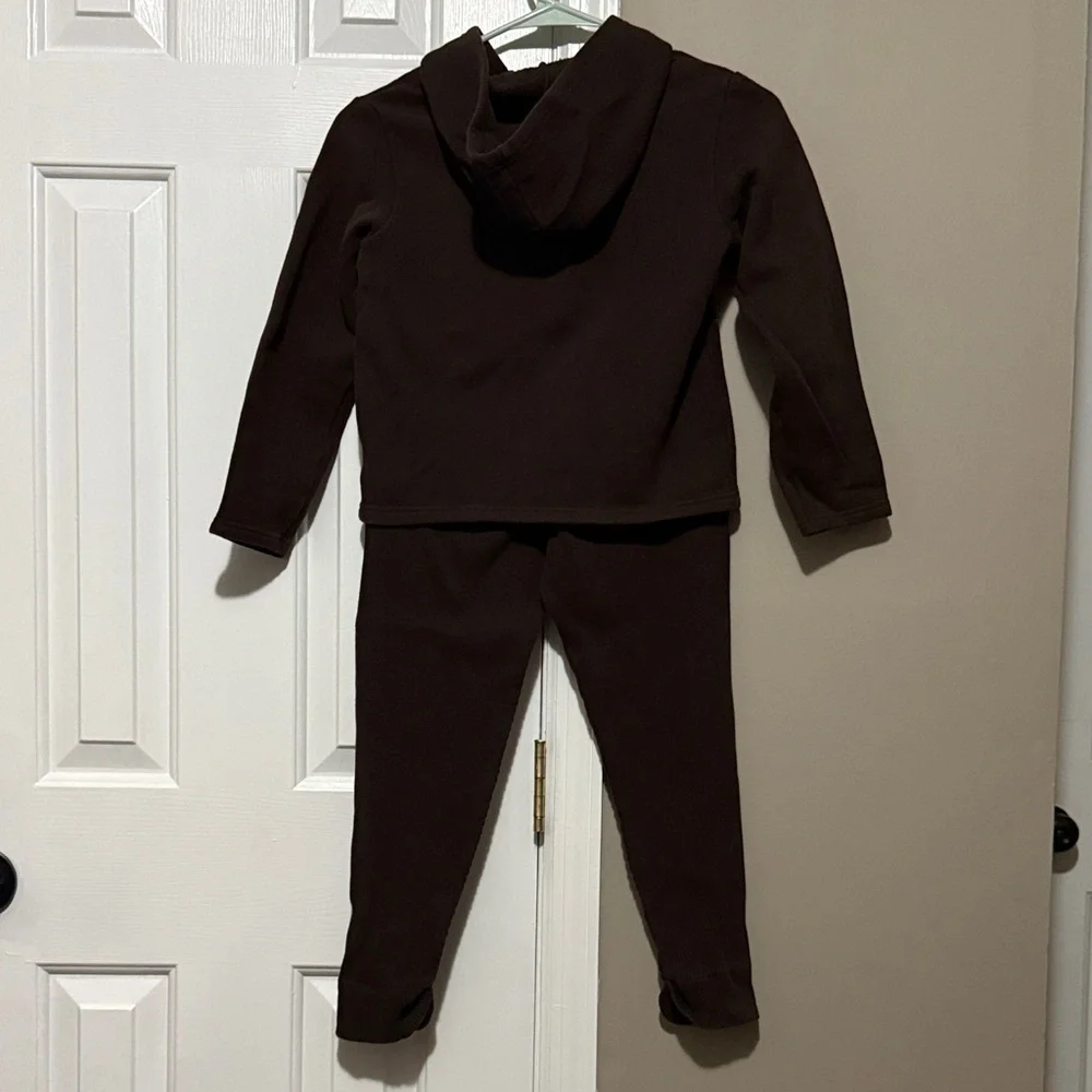 Disney Brown Kids Hoodie & Sweatpants Set with Winnie The Pooh and Piglet - Picture 2 of 11